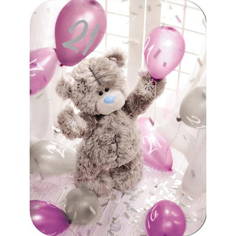21st Birthday Photo Finish Me to You Bear Card £3.59